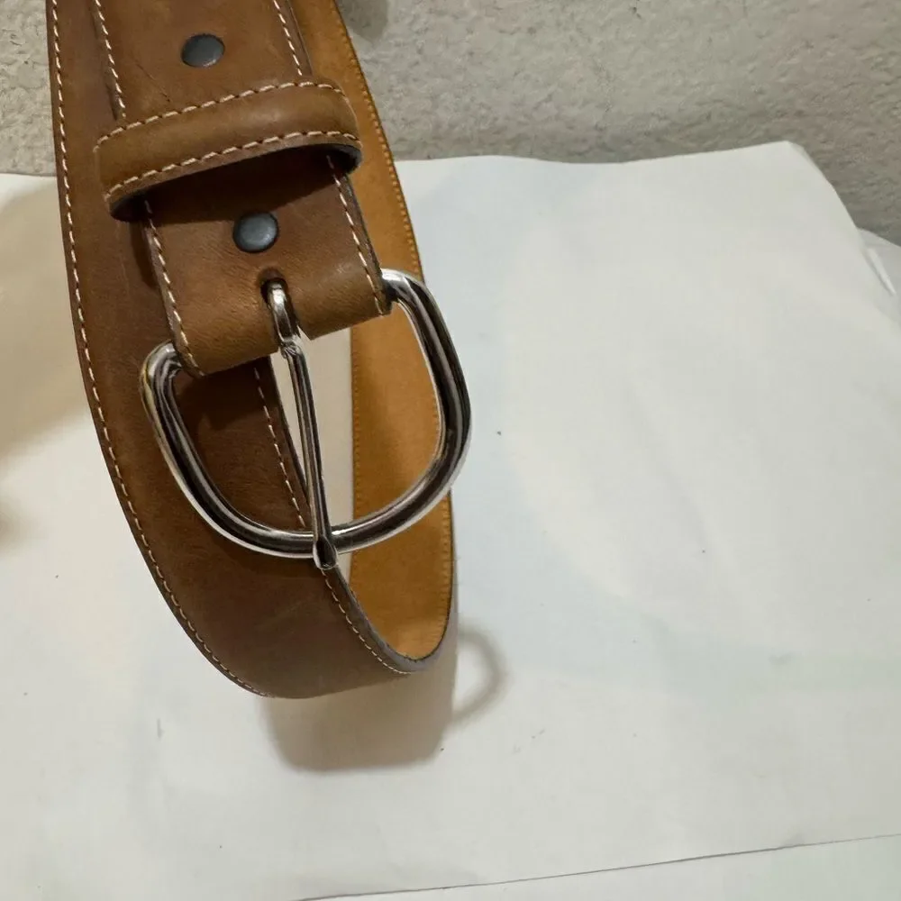 NWOT Silver Creek Men's Classic Brown Leather Belt Brown 48
